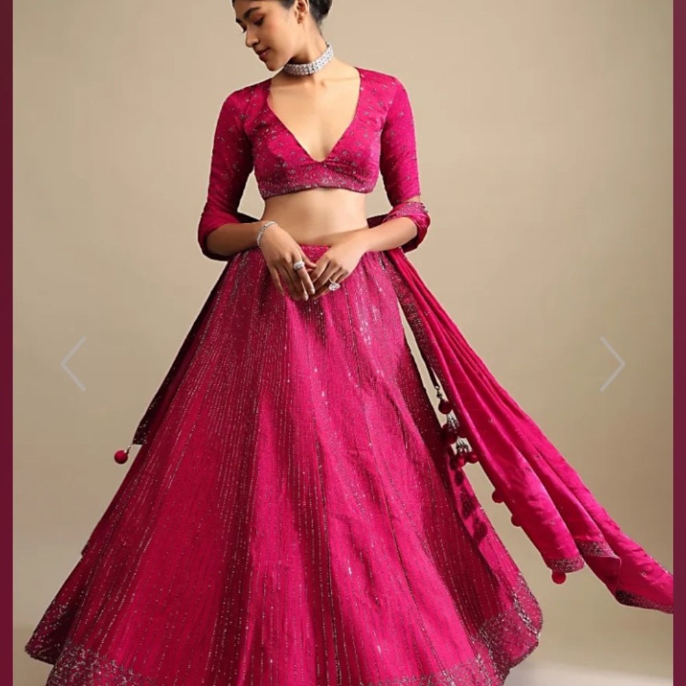 NEW kalki fashions magenta lehenga, size S (US 4)